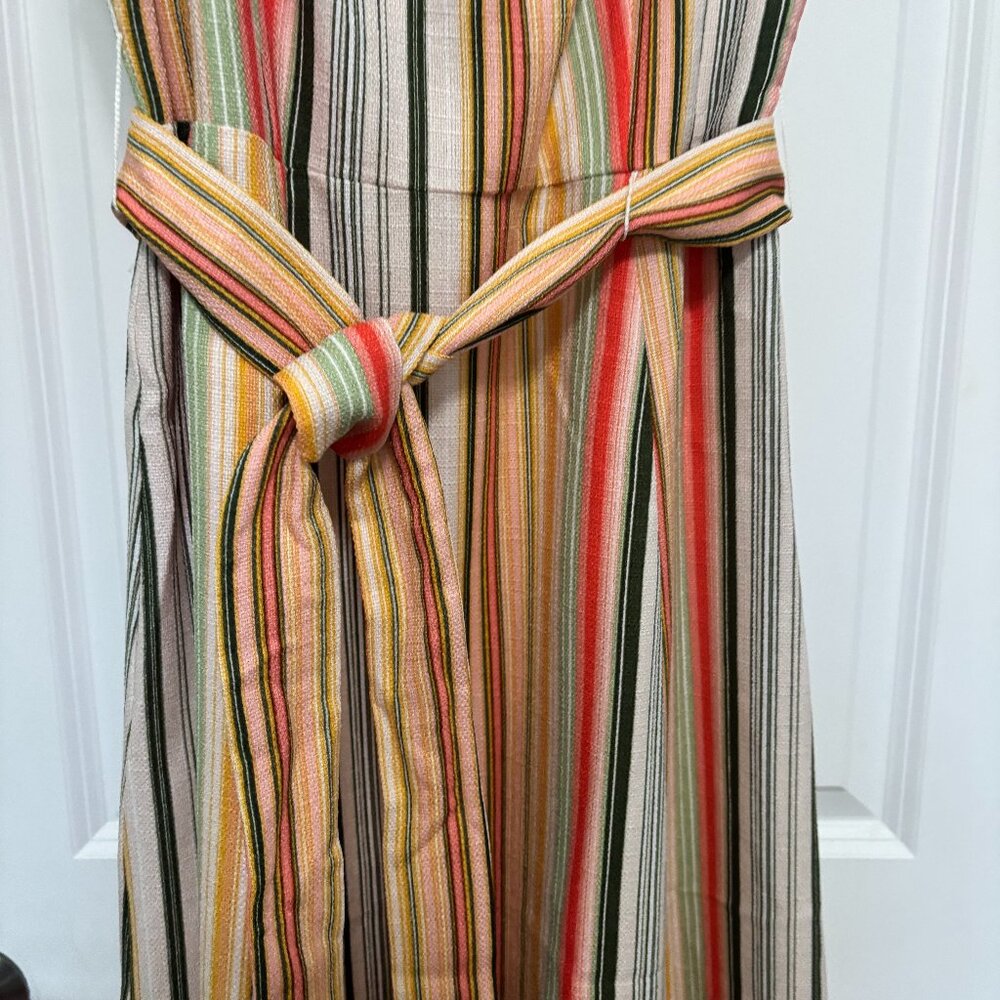 Sandra Darren Square Neck Multi-Colored Stripped … - image 3